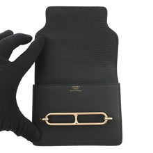 将图像加载到图库查看器中,HERMES Roulis Roulis Slim Black Chevre Myzore Goatskin