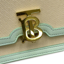 Load image into Gallery viewer, BURBERRY TB logo Shoulder Bag Ivory/Mint Green8070573 Canvas Leather