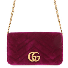 Load image into Gallery viewer, GUCCI GG Marmont ChainShoulder Bag Purple488426 Velour