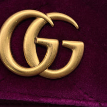 Load image into Gallery viewer, GUCCI GG Marmont ChainShoulder Bag Purple488426 Velour