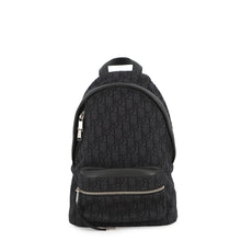 将图像加载到图库查看器中,Dior Oblique Rider Backpack Black Canvas Leather