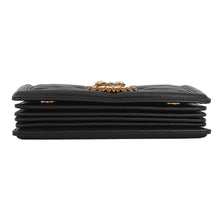 将图像加载到图库查看器中,Heart Quilted Shoulder Bag Black Leather