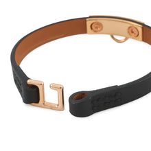 将图像加载到图库查看器中,HERMES Bracelet Mini Rival Size T3 Black Swift Leather