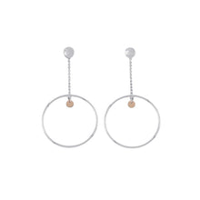 将图像加载到图库查看器中,HERMES Exlibris Hoop Earrings SV925 K18PG