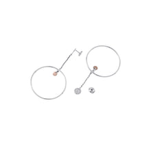 将图像加载到图库查看器中,HERMES Exlibris Hoop Earrings SV925 K18PG