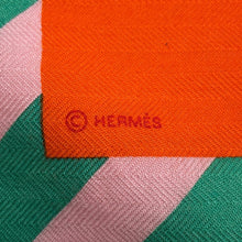 Load image into Gallery viewer, HERMES Carre Jean Size 140 Orange/White/Red/Light Green Cashmere70% Silk30%