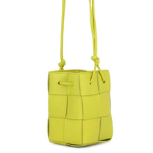 Load image into Gallery viewer, Bottega Veneta Cassette Bucket Bag Pistachio Green680217 Leather Size Mini