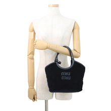 Load image into Gallery viewer, MIUMIU Ivy Corduroy Handbag Navy5BA284_2F81_F0124_V_OON Corduroy Leather Size Small