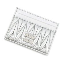 Load image into Gallery viewer, MIUMIU Matelasse Leather Card Case Silver5MC076_2FPP_F0118 Nappa Leather