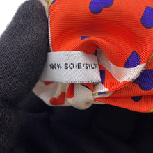 将图像加载到图库查看器中,HERMES Scrunchie Bella Orange/White/Multicolor Silk100%