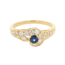将图像加载到图库查看器中,Chaumet Sapphire Ring Size Approximately No. 10 18K Yellow Gold