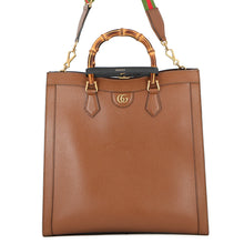 Load image into Gallery viewer, GUCCI Diana Bamboo Tote Bag Brown703218 Leather
