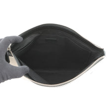 Load image into Gallery viewer, BALENCIAGA Navy Clip Clutch Back Natural/Black373834 9260 Leather Canvas