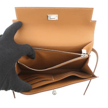 Load image into Gallery viewer, HERMES Kelly Wallet Long Gold Epsom
