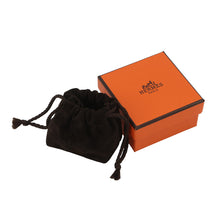 Load image into Gallery viewer, HERMES ScarfRing H Cheval Navy/Camel Metal