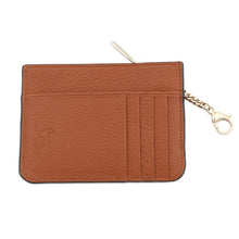 Load image into Gallery viewer, Christian Louboutin BY MY SIDE Key Chain Card Case Coin Purse Brown/Red3235084 Leather