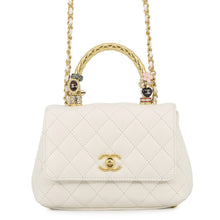 Load image into Gallery viewer, CHANEL Coco Handle 2WAYHandbag WhiteAS2215 Lambskin Size XXS