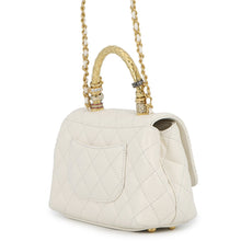 Load image into Gallery viewer, CHANEL Coco Handle 2WAYHandbag WhiteAS2215 Lambskin Size XXS