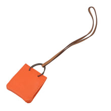 Load image into Gallery viewer, HERMES Sac Orange Feu/Gold Lambskin