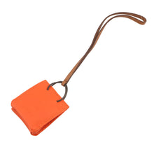 将图像加载到图库查看器中,HERMES Sac Orange Feu/Gold Lambskin