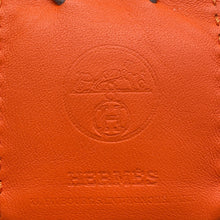 Load image into Gallery viewer, HERMES Sac Orange Feu/Gold Lambskin