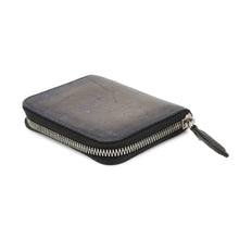 Load image into Gallery viewer, Berluti Calligraphy Amethyste Patina Round Zip Coin Purse Gray/Purple Leather