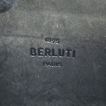将图像加载到图库查看器中,Berluti Calligraphy Amethyste Patina Round Zip Coin Purse Gray/Purple Leather