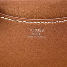Load image into Gallery viewer, HERMES In the loop Gold/Ecru Toile H Swift Leather Size 18