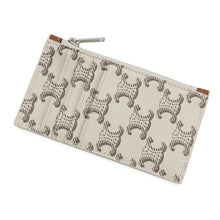 将图像加载到图库查看器中,CELINE Triomphe Zip Card Holder Tan/Ecru10B682EEN.04LE PVC/Leather