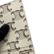 将图像加载到图库查看器中,CELINE Triomphe Zip Card Holder Tan/Ecru10B682EEN.04LE PVC/Leather