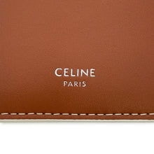 将图像加载到图库查看器中,CELINE Triomphe Zip Card Holder Tan/Ecru10B682EEN.04LE PVC/Leather