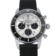将图像加载到图库查看器中,BREITLING Superocean Heritage B01 Chronograph44 W44mm Stainless Steel Rubber Silver DialAB0162