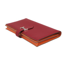 Load image into Gallery viewer, HERMES Bearnsfre Verso Ruby/Orange Epsom