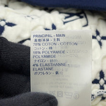 将图像加载到图库查看器中,LOUIS VUITTON Monogram all-over print knitted fabric Size S Navy/WhiteRM211Q Cotton78% Nylon18% Polyurethane4%