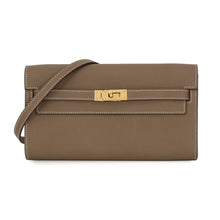将图像加载到图库查看器中,HERMES Kelly wallet long to go Etoupe Epsom