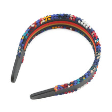 Load image into Gallery viewer, HERMES Headband Serie Grace Navy/Multicolor Swift Leather