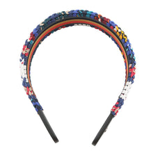 Load image into Gallery viewer, HERMES Headband Serie Grace Navy/Multicolor Swift Leather