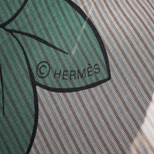 Load image into Gallery viewer, HERMES Carre Silk Muslin Leopard Size 140 Blue Lavender/Marron Clair/Menthol Silk100%