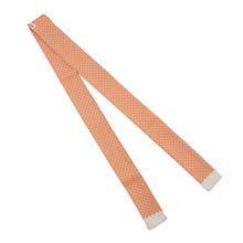 将图像加载到图库查看器中,HERMES Necktie Scarf Orange/White Silk100%