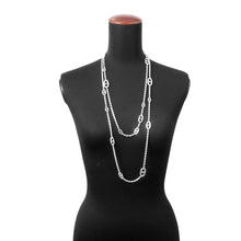 将图像加载到图库查看器中,HERMES Chaine d'Ancre Farandole Necklace Size 160 SV925