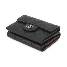 Load image into Gallery viewer, CHANEL Matelasse Classic Small Flap Wallet BlackAP0230 Caviar Leather