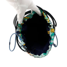 Load image into Gallery viewer, HERMES Muzaldine Black/Multicolor Epsom Silk