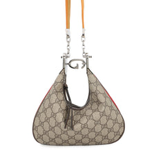 Load image into Gallery viewer, GUCCI Attaché Shoulder Bag Beige/Brown/Orange699409 96GRN 4091 GG Supreme Leather Size Small