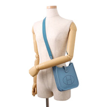 将图像加载到图库查看器中,HERMES Evelyne Short New Blue Jean Taurillon Clemence Size TPM