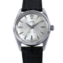 将图像加载到图库查看器中,TUDOR Oyster Prince W34mm Stainless Steel Leather Silver Dial7965