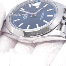 将图像加载到图库查看器中,ROLEX Datejust 41 W41mm Stainless Steel Bright Blue Dial126300