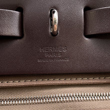 Load image into Gallery viewer, HERMES Bag Herbag Zip Tourne Etoupe/Ebene Toile Officier Vache Hunter Leather Size 31