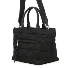 Load image into Gallery viewer, PRADA Padded Re-Nylon Tote Bag Black1BG436_RDJN_F0002_V_OOO Nylon Nappa Leather Size Medium