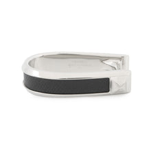 Load image into Gallery viewer, HERMES Ring (Jockey) Double Size 53 Black Epsom Metal