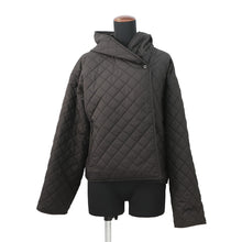 将图像加载到图库查看器中,HERMES Quilted Short Jacket Size 38 Black Polyester100%